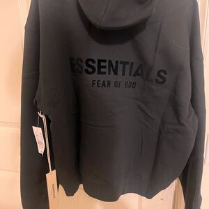 Essentials Black Hoodie Sweater